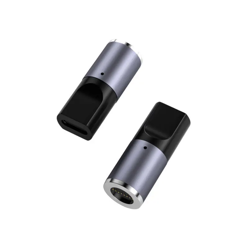 100w usb tipo c pd para dc plugue quadrado conversor magnético para lenovo thinkpad portátil USB-C carregamento rápido conector de alimentação jack