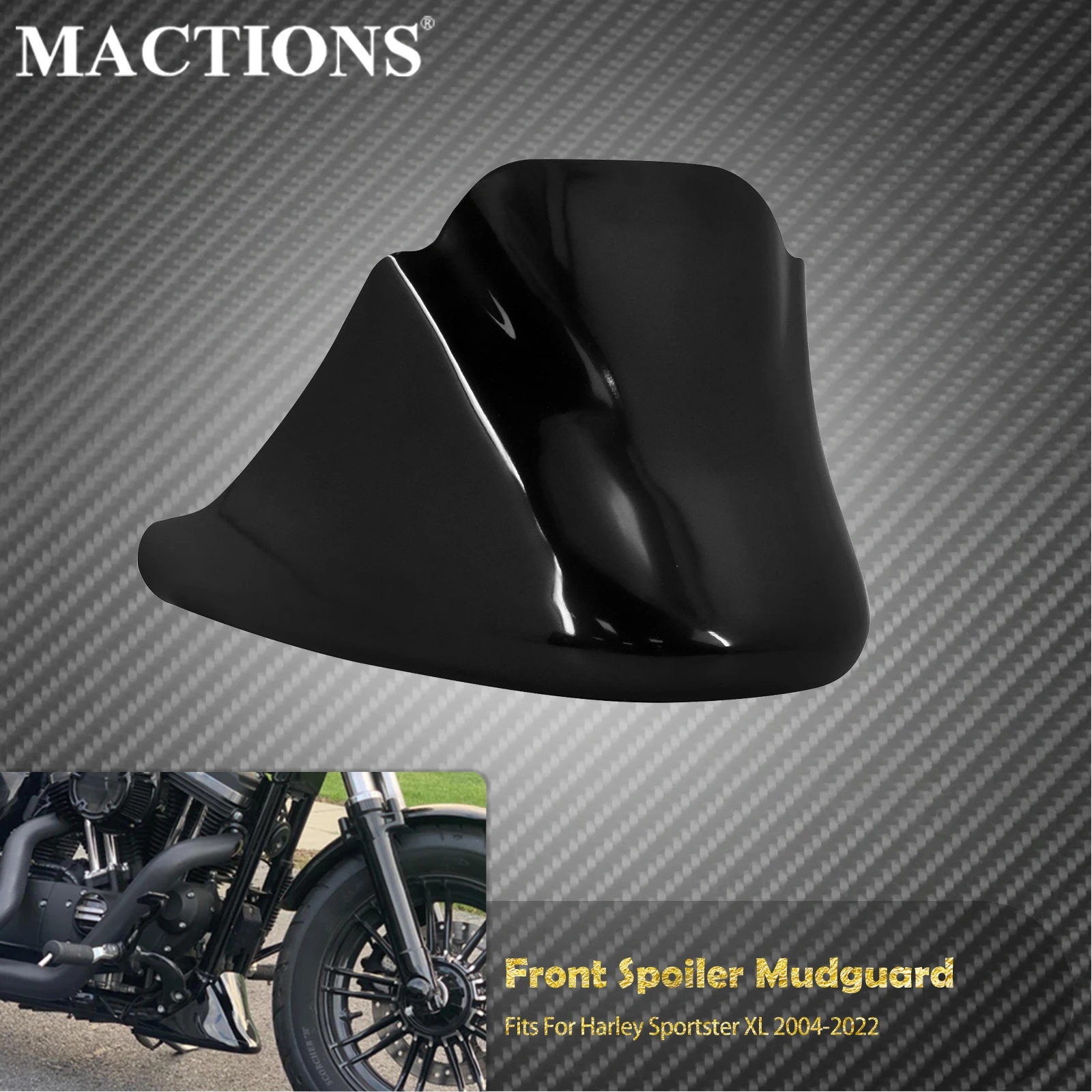 

Motorcycle Chin Fairing Front Bottom Spoiler Mudguard Air Dam Fender For Harley Sportster XL1200 883 Iron 72 48 Roadster 2004-22