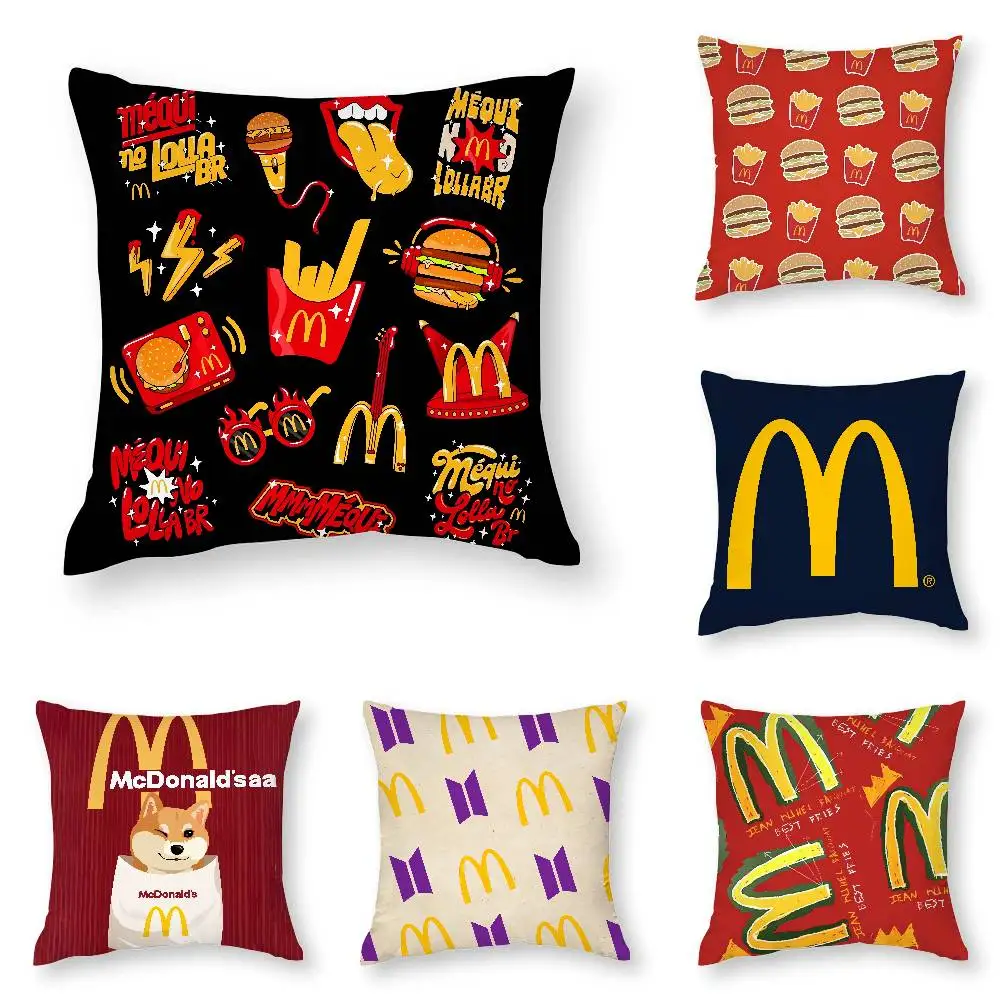 Funda de almohada M-MCDONALD con estampado 3D de fibra de poliéster, 40x40cm, decoración para el hogar, regalo de Festival