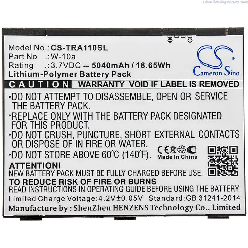 Cameron Sino 5040mAh Hotspot, Mobile Router Battery W-10a for Telstra NightHawk M2, MR2100, For Netgear MR2100, NightHawk M2