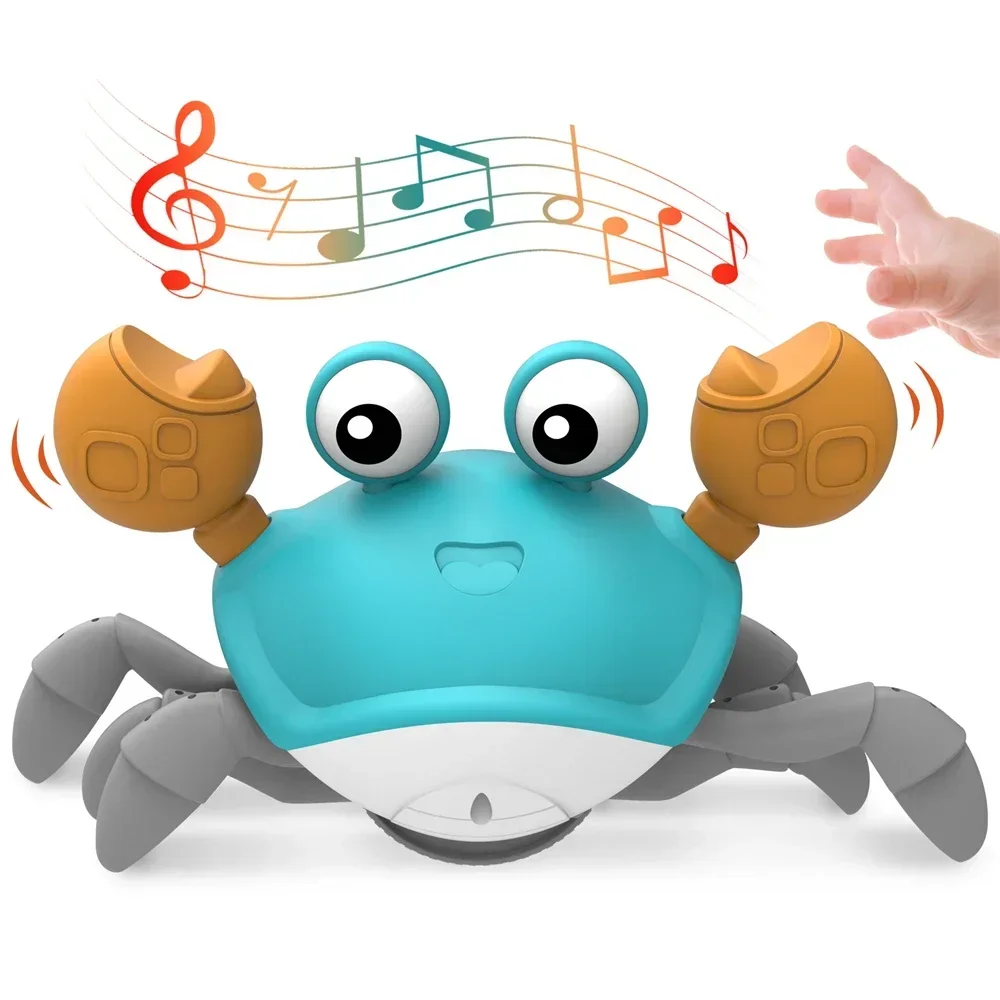 Kruipspeelgoed voor peuters Inductie Ontsnappingskrab Elektrisch huisdieren Muzikaal speelgoed Interactief speelgoed Kruipende krabspeelgoed voor kinderen Geschenken