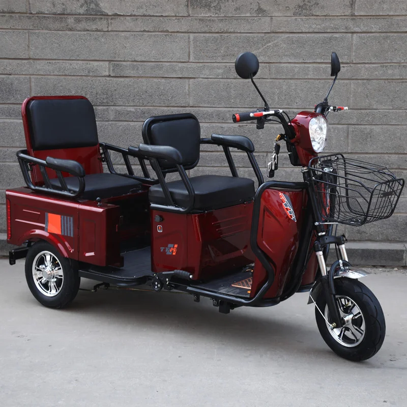 3 wheel open type 48v 600w 3 passengers riding electric passenger tricycle