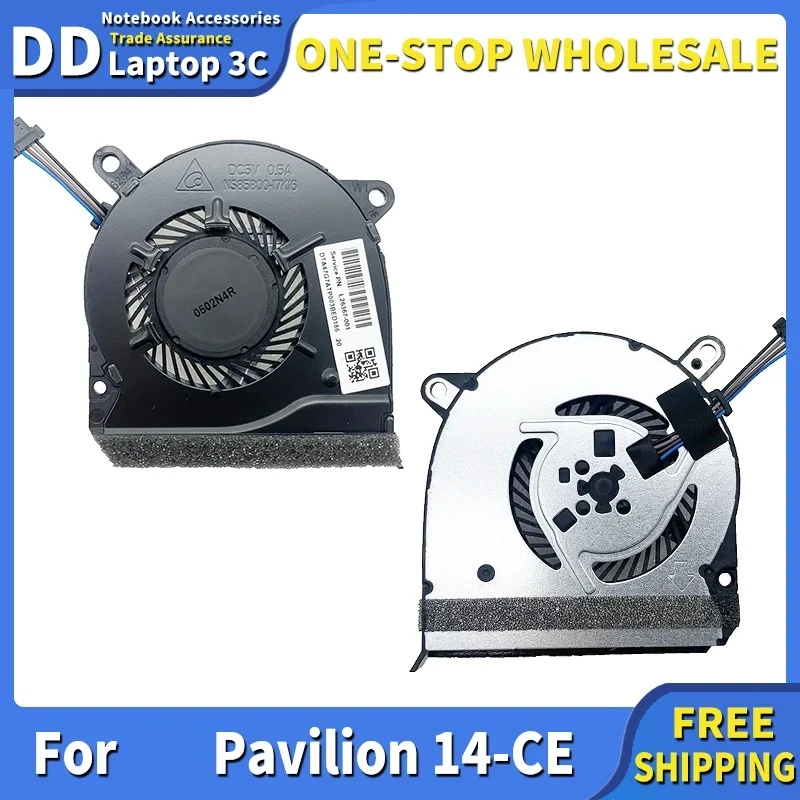 

Original New Laptop CPU Cooling Fan DC 5V 0.5A Radiator for Pavilion 14-CE Series Notebook Cooler Fan 100% Tested L26367-001