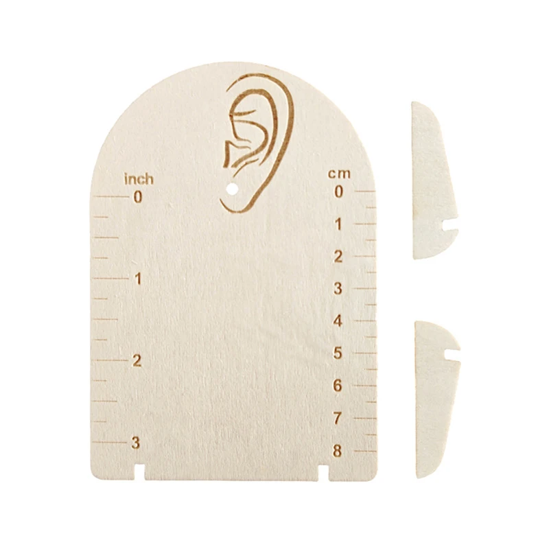 Earring Measurement Display Stand Wood Ear Stud Stand Earring Organizer Frame With Measurement Arch-Shaped Earring Holder