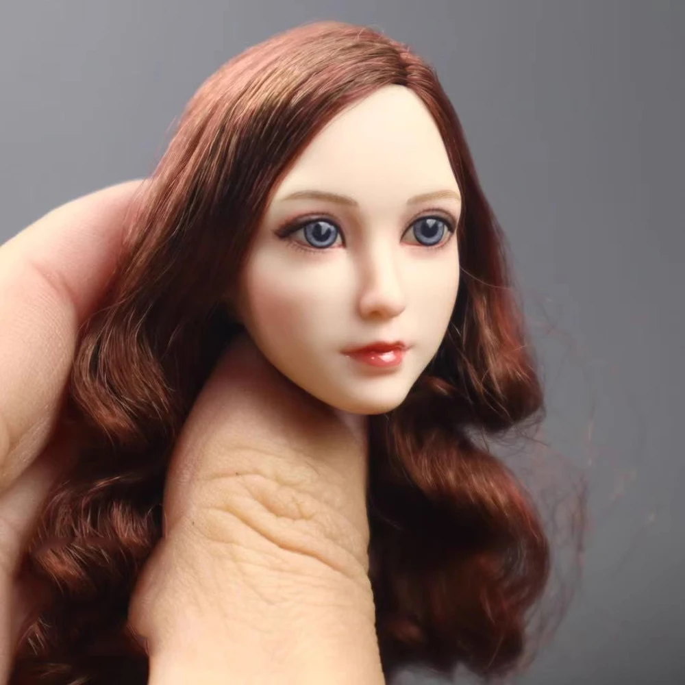 Bestseller 1/6 Cute Beauty Schoolgirl Female Vivid Head Sculpt Carving with Hair Toys Model For 12" TBL PH Action Figure Collect
