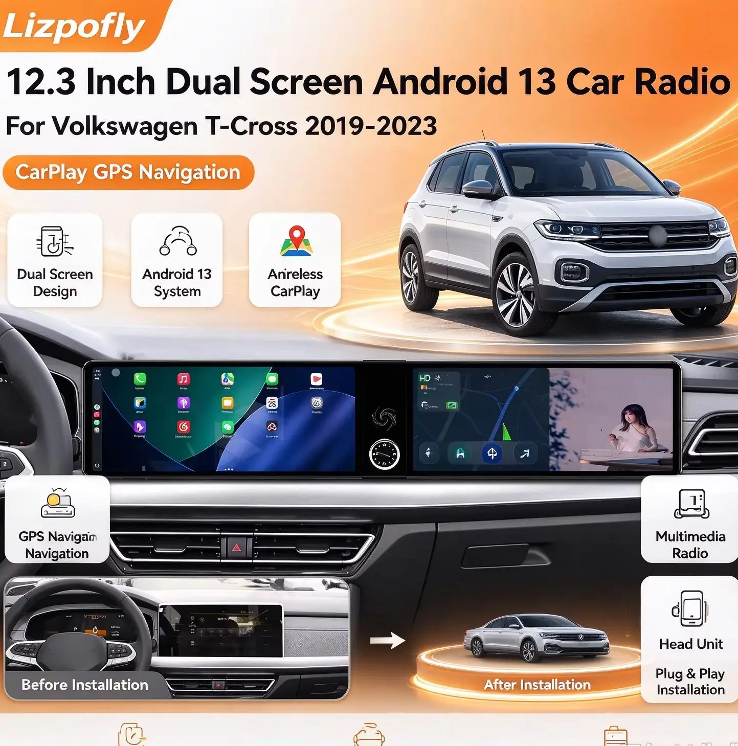 CarPlay GPS Navigation 12.3