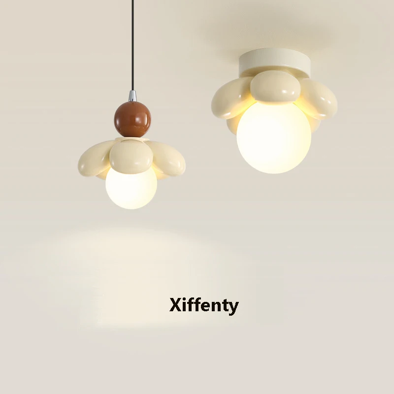 Nordic Cream Wind Flower Wall Light Cable Switch Living Room Background Bedroom Homestay Decoration Atmosphere Lamp