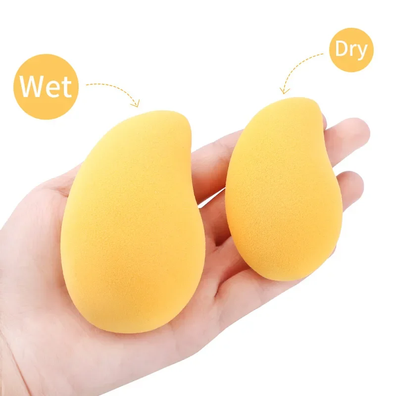 3pcs New Mango Shape Soft Makeup Sponge Face Beauty Cosmetic Powder Puff for Foundation Concealer Cream Make Up Blender Tools