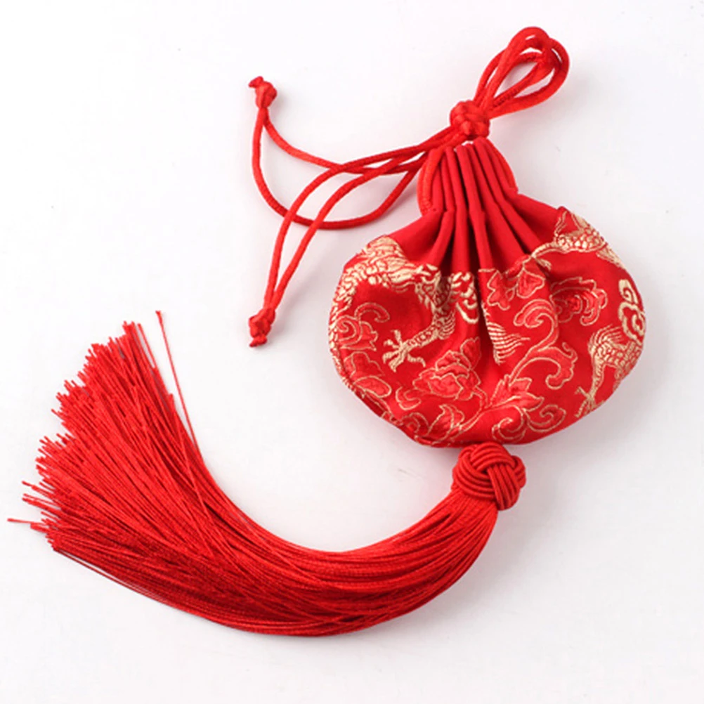 

Exquisite Chinlon Sachet Bag Portable Empty Pouch Chinese Style Costume Accessory Decorative Holder Festival Supply Air