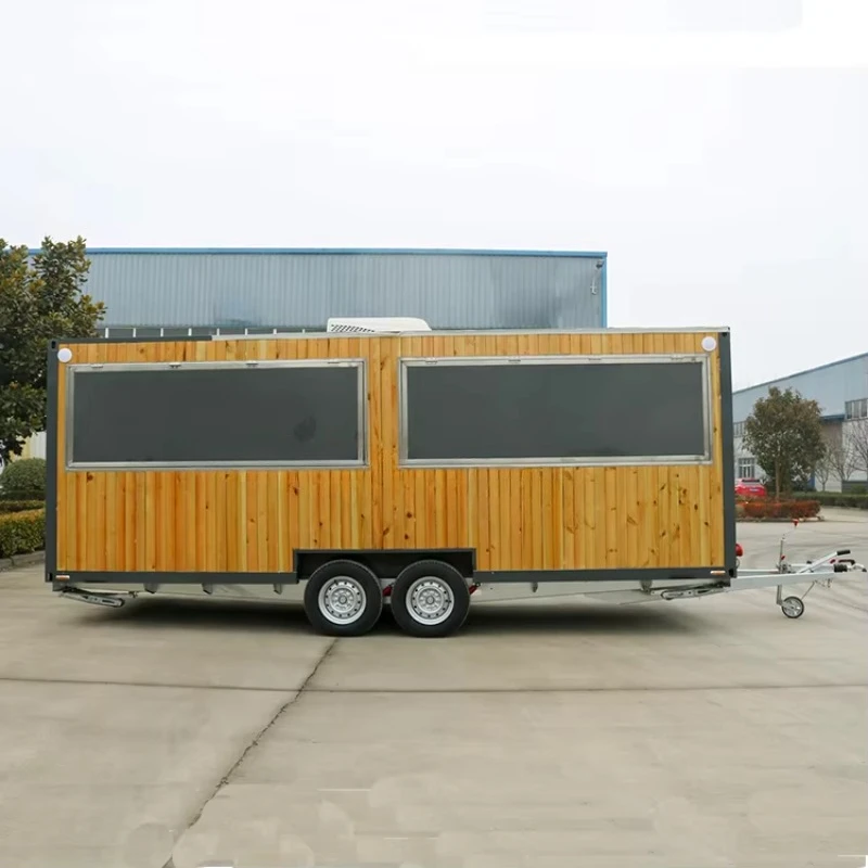 Street Food Cart Fast Food Trucks Mobile Food Trailer Shipping Container Kitchen Fully Equipped Mobile Restaurant Customizable view 4