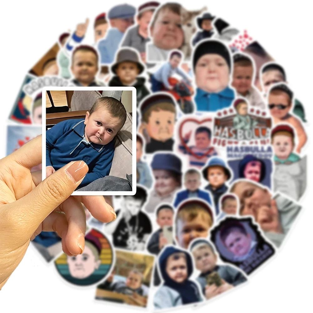 Funny Meme Hasbulla Stickers, 50pcs Waterproof Decals