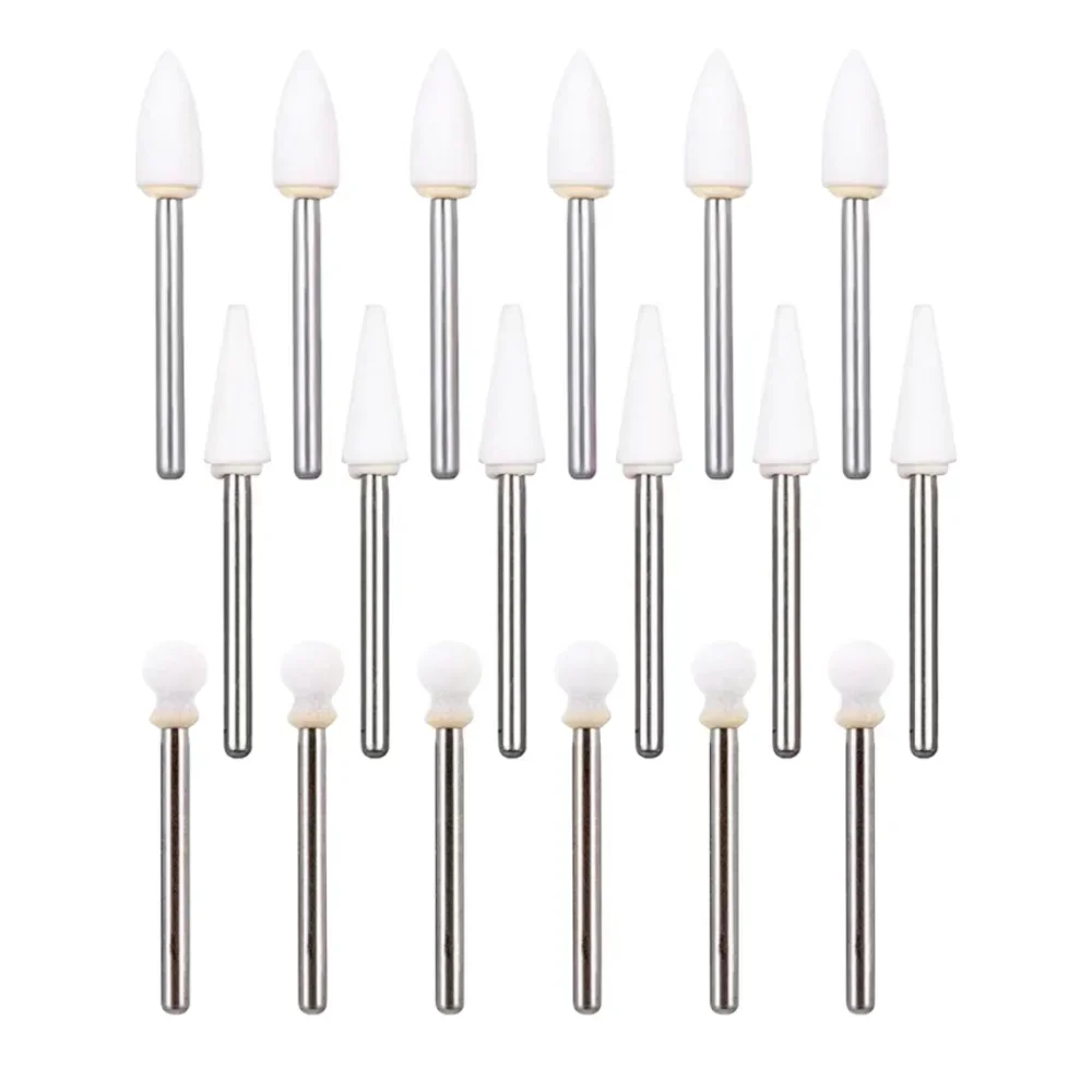 3 Box Dental Flame Cone Round White Stone Polisher FG Burs Dentistry Polishing Dentist Clinic Metal Resin Porcelain