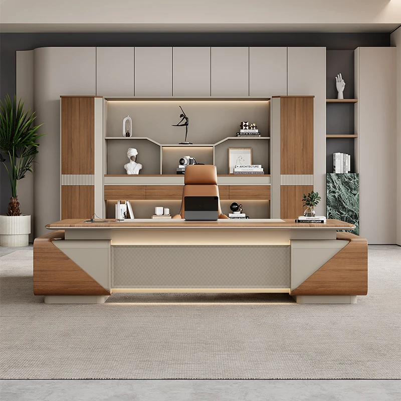 

E0 экологически чистый высококачественный стол для босса, простой офисный стол для президента, большой письменный стол, комбинация офисного стола и стула