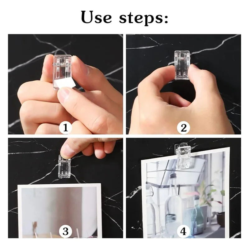 100PCS Tapestry Clips Photo Clips Light Clips For Office Photo Christmas , Clear