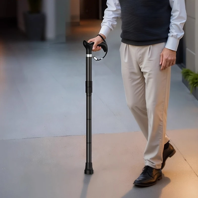 

Ultra-Light Carbon Fiber Walking Cane - Adjustable Height, Folding Crutches for Men & Women, Ideal for Seniors' Balance Stabilit