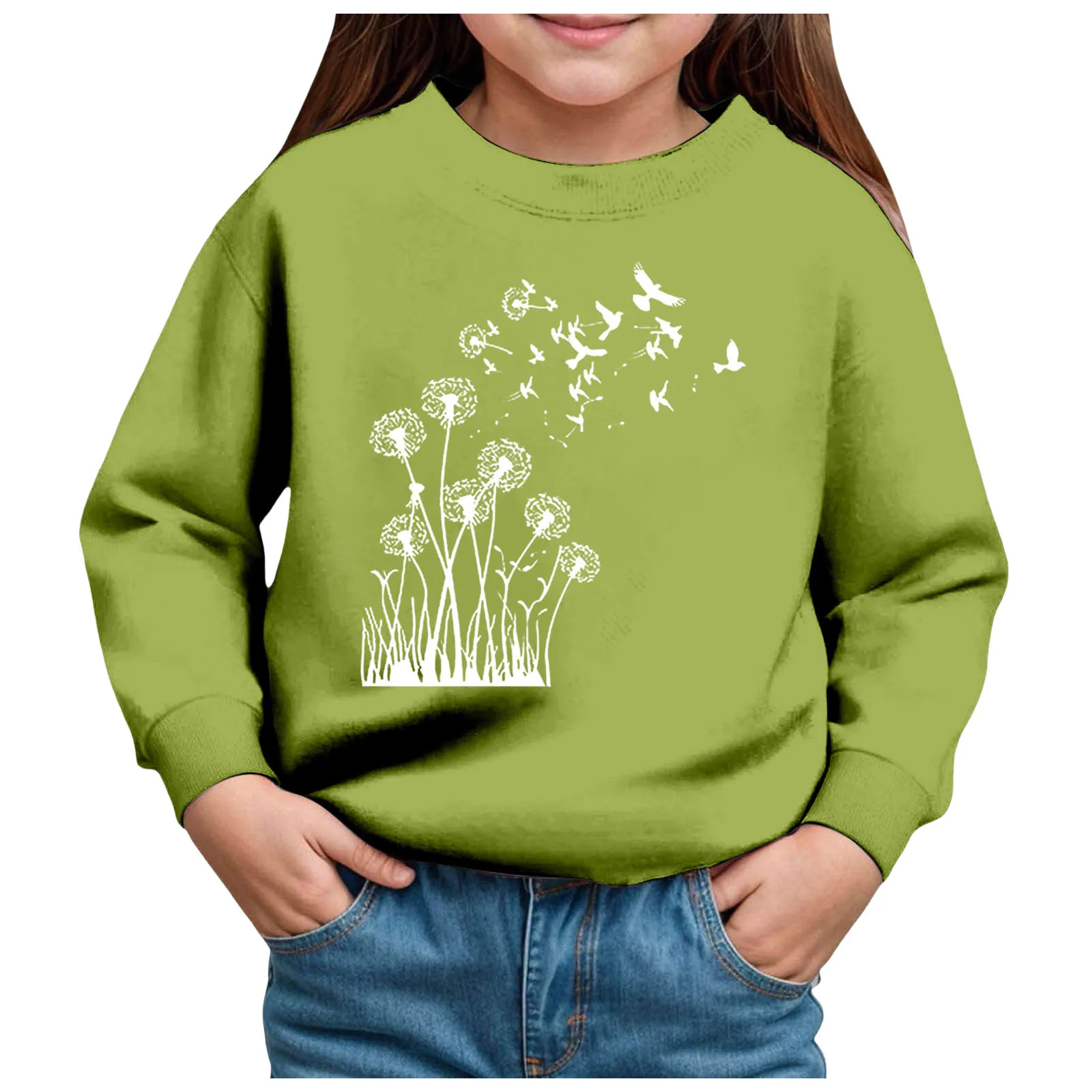 

Girls Hatless Sweatshirt Regular Long Sleeve Comfortable Soft Skin Friendly Round Neck Print Zip up Sweatshirt Kids