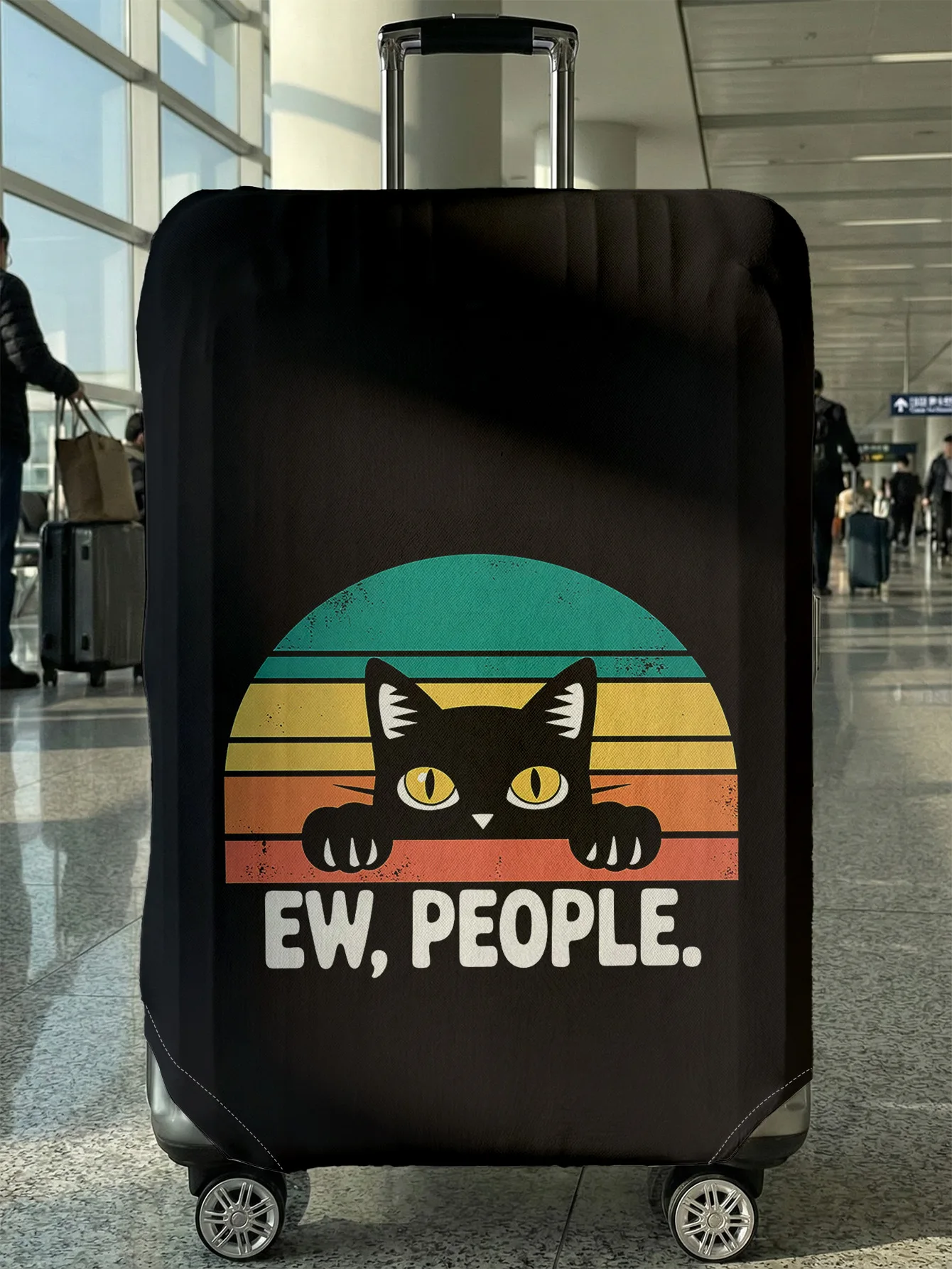 

Защитный чехол для багажа Black Cat Retro, подходит для чемоданов размером 18-32 дюйма, чехлы для ручек чемоданов, дорожные аксессуары.