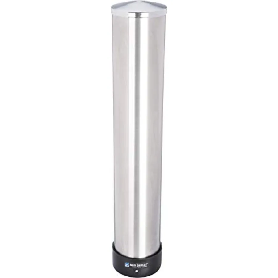 

Pull-Type Cup Dispenser 12-24 Oz. Cups for Restaurants, Home, and Office, Plastic, 23.5 Inches, Silver