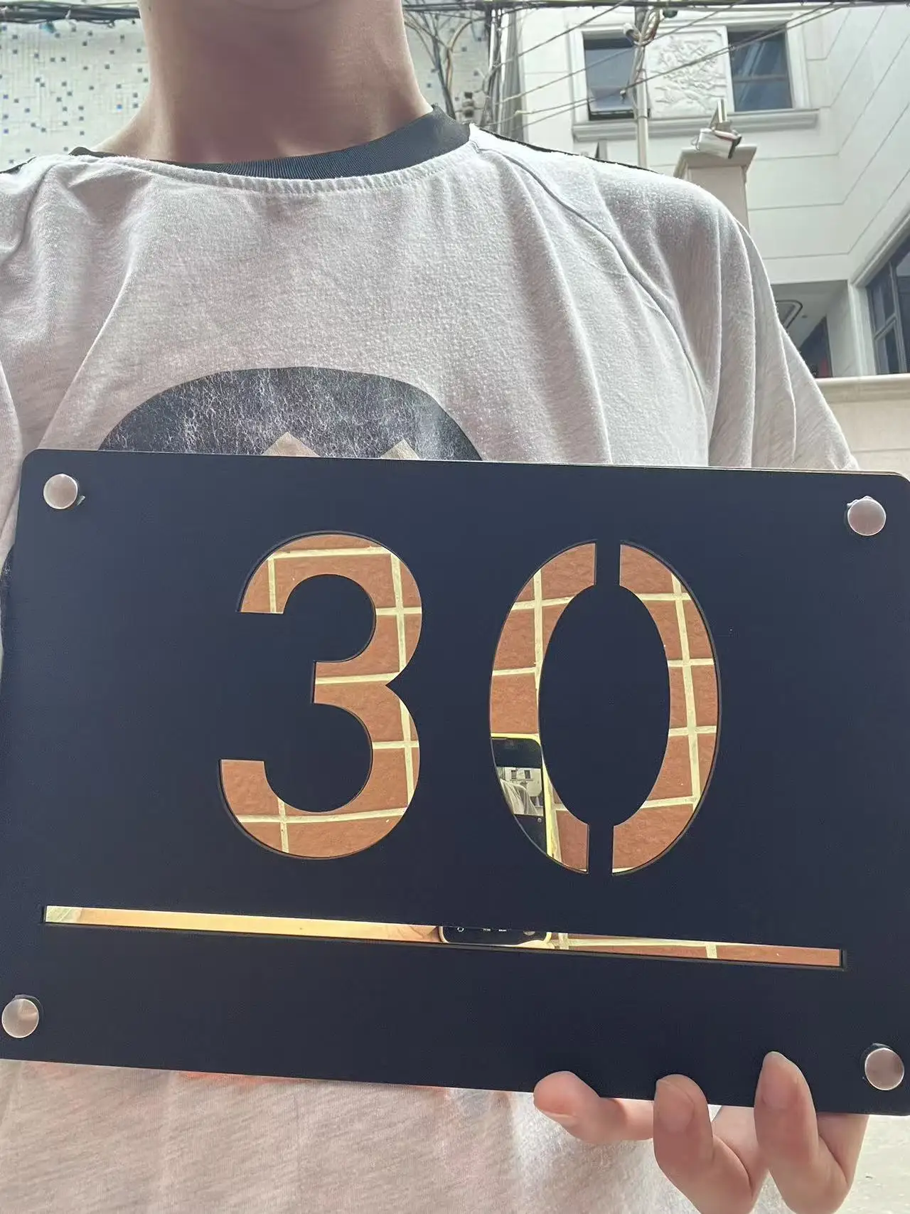 Personalized House Number Plaque, 3D Laser-Cut House Number Plaque, Outdoor Acrylic House Number Plaque, Custom Exterior House N