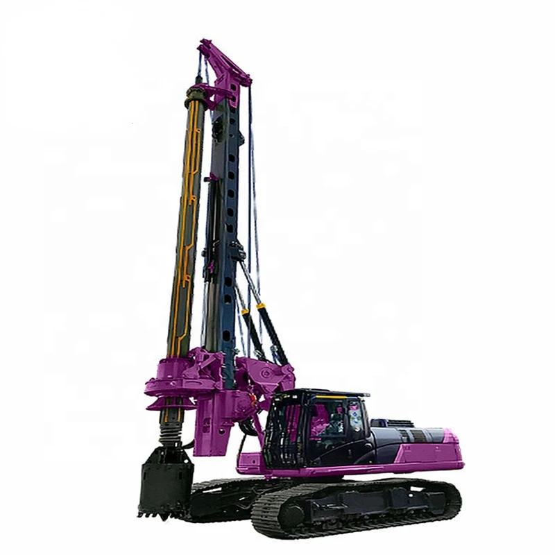 Rotary Drilling Rig Crawler Hydraulic 124kw Auger Impact Rotary Drilling Rig Machine