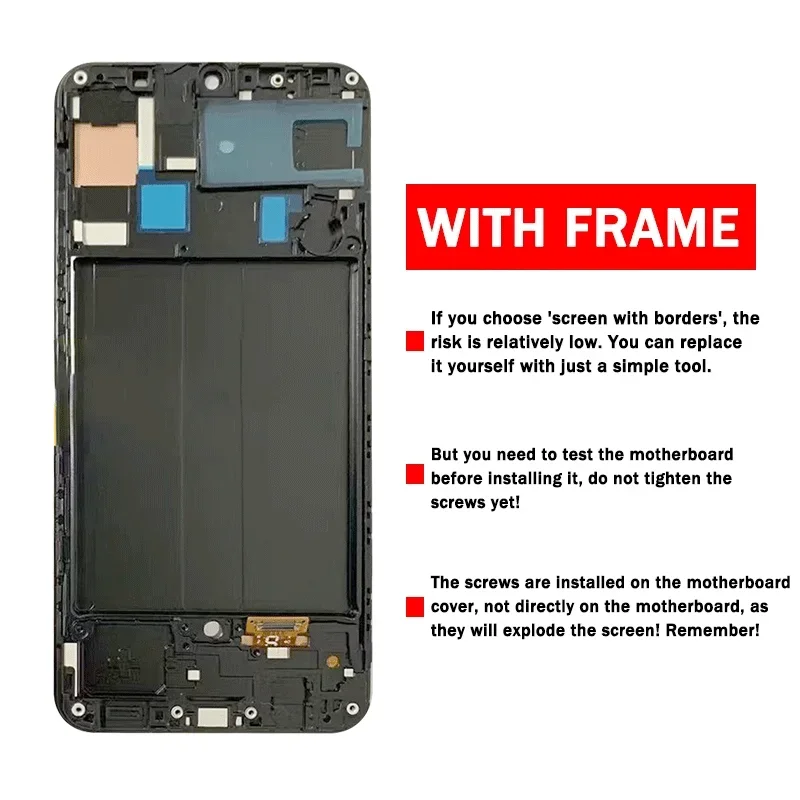 6.4“OLED For Samsung A50 LCD Display Touch Screen Digitizer for Samsung A505 A505FN/DS A505F/DS A50 LCD With Frame