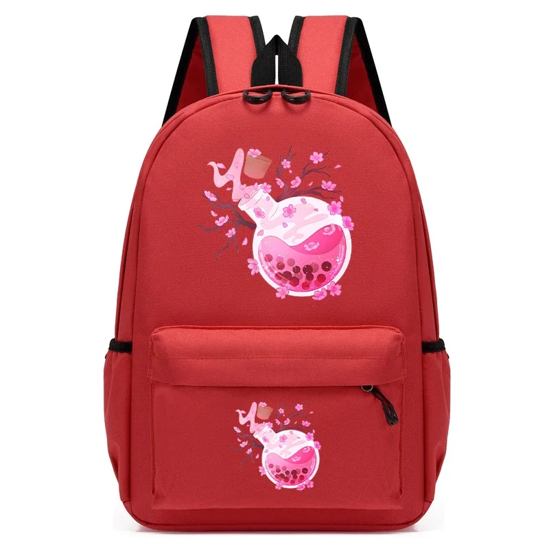 Mochila escolar para niños y niñas, bolsa impermeable con dibujos de flores de cerezo, para guardería