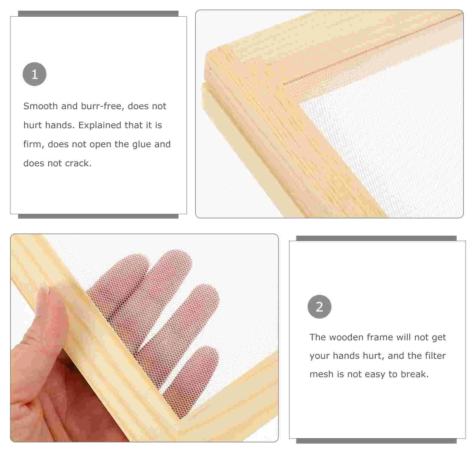 Paper Frame Material Package Handmade Sieve Craft Screen Printing DIY Crafts Child