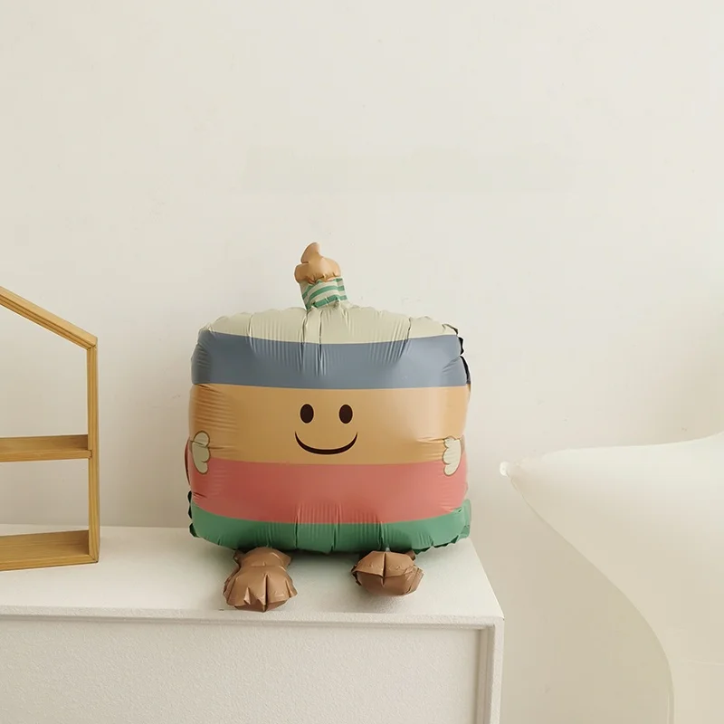 Balão Adorável em Formato de Bolo para Decoração de Aniversário, Balão de Alumínio para Decoração de Bolo de Aniversário de U...
