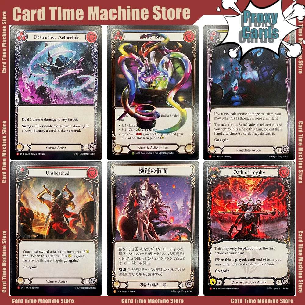 Flesh and Blood NON FOIL Proxy Cards DIY Cards FAB TCG Game Collection Card Persuasive Prognosis Channel the Millennium Tree Toy