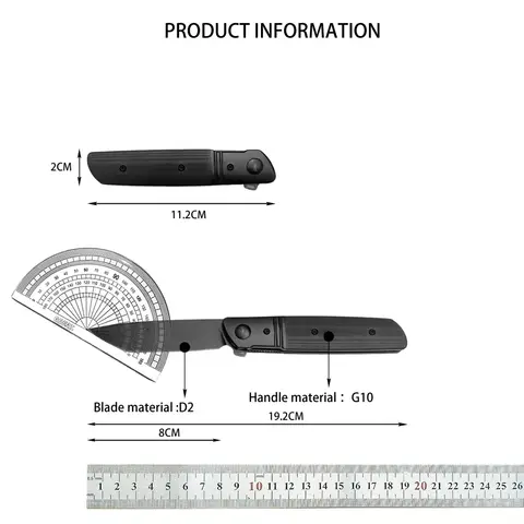 6 best sales फोल्डिंग चाकू d2 - №2
