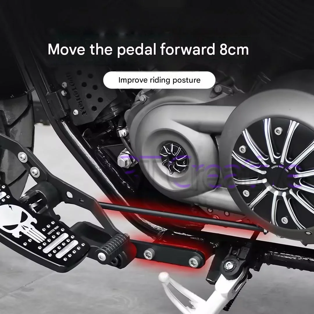 Forward Relocation Footpeg Extension Bracket For BENDA Chinchilla 350, Motorcycle Front Footrest Support