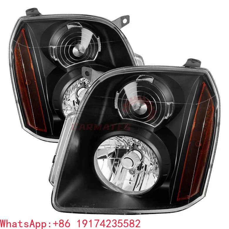 

HEADLAMP for 2007-2014 GMC YUKON DENALI XL 1500 2500 HEADLIGHTS LAMPS BLACK GM2502265 GM2503265