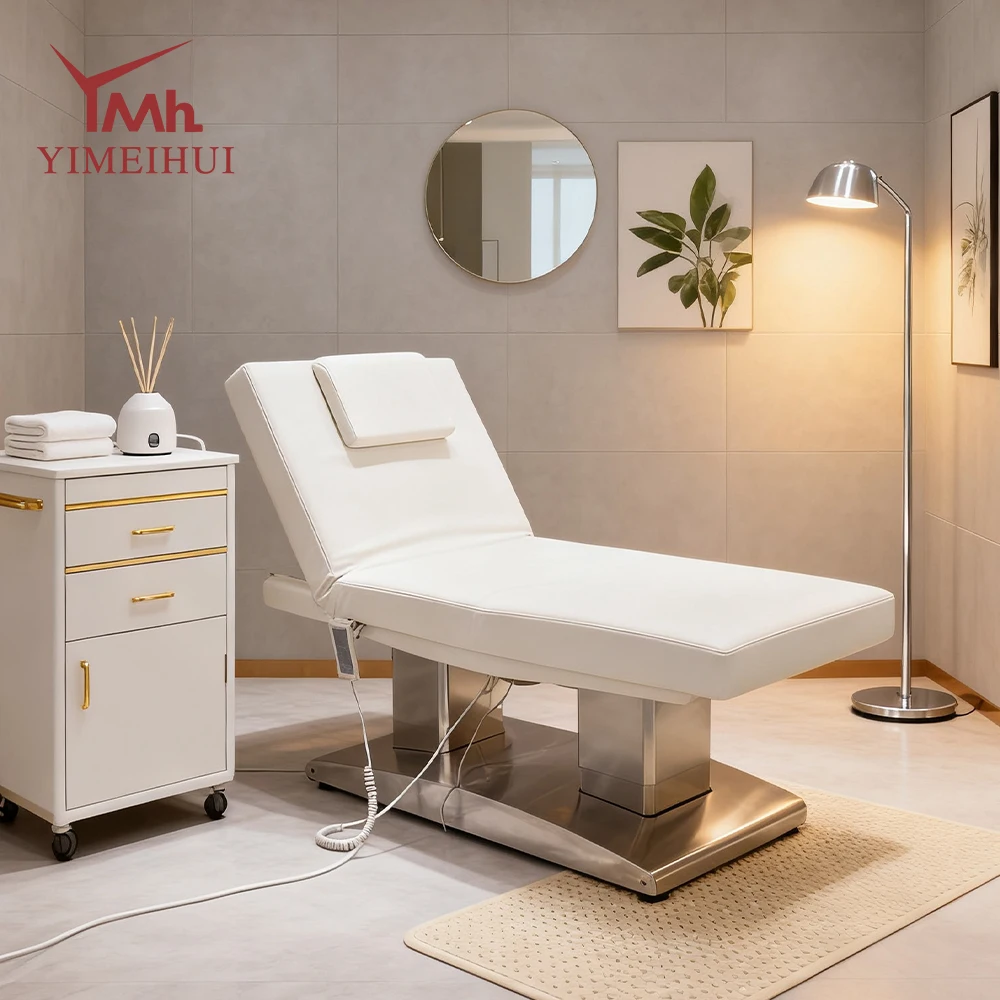 

4 Motors Wide Size Electric Facial Beauty Salon Bed Medical Spa Massage Treatment Table Podiatry Chair Aesthetic Tattoo Bed