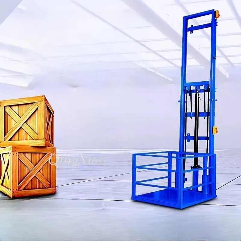 Fotografia 7: Elevador pequeno para uso comercial e doméstico, elevador de carga simples para transporte de mercadorias em armazéns e fábricas.