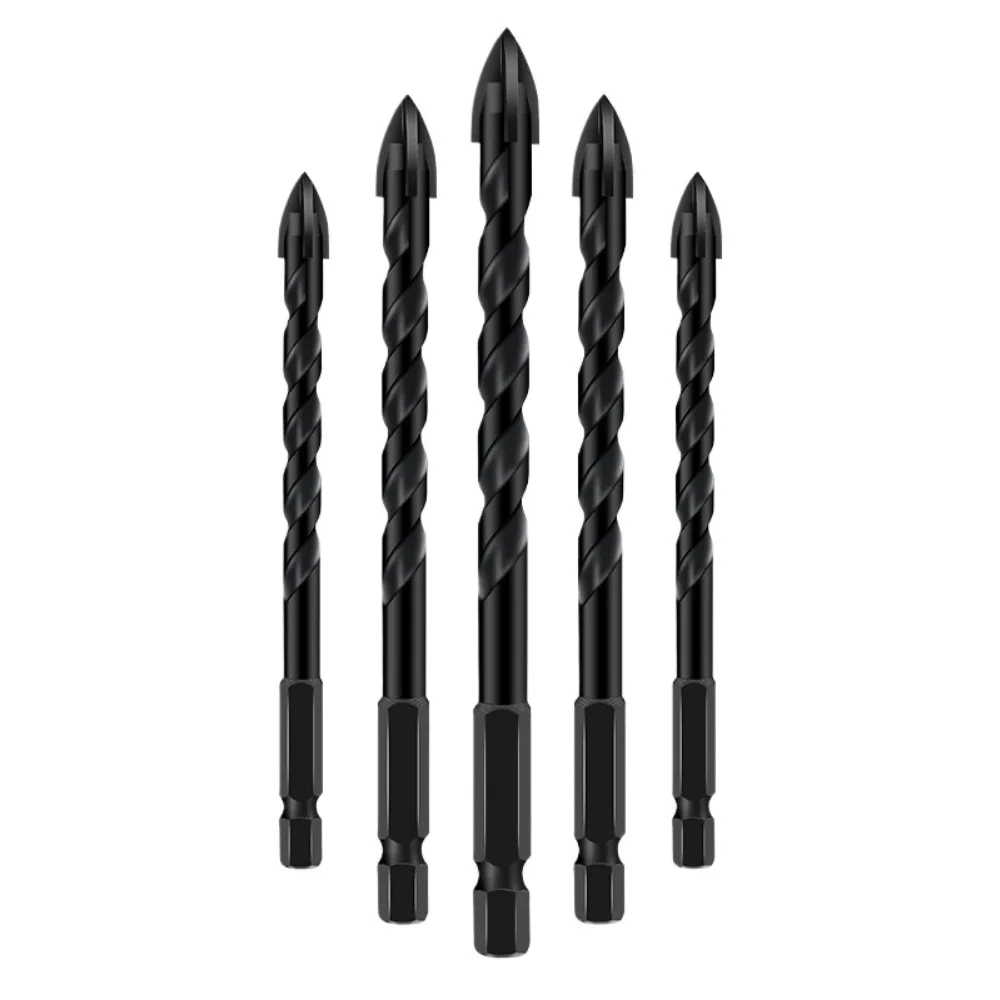 

Cross hexagonal four blade alloy twist drill ceramic vitrified tiles ceramic tile multifunctional glass hole opener