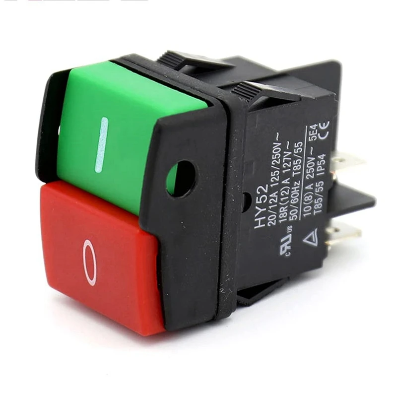 Industrial Electric Push Button Switches,HY52 Push Button For Mechanical Device Switch 4 Pins With Light 125/250 V Easy Install