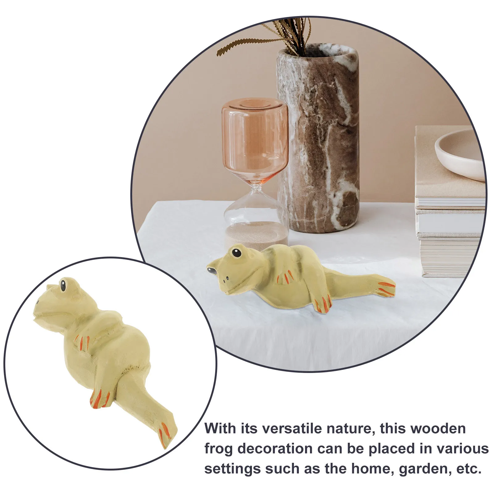 رائعتين خشبية منحوتة الحرفية الديكور سطح المكتب زخرفة المنزل غرفة المعيشة مكتب الخشب نحت الحيوان النحت تمثال خشب صغير #3