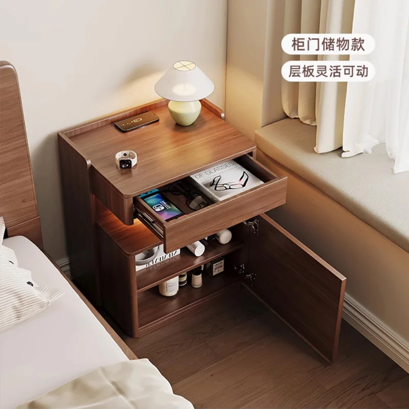 Bedroom Solid Wood Multi-function Medium and Ancient Style Light Luxury High-end Sense Lock Safe Integrated Free Installation