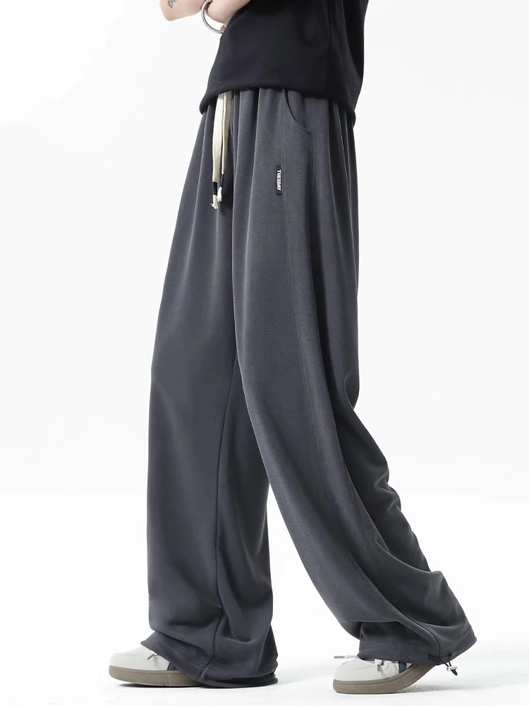 

CLARA мужские летние тонкие брюки Qui Dry прямые брюки драпированные свободные широкие брюки повседневные длинные брюки Faionable Spor Sle