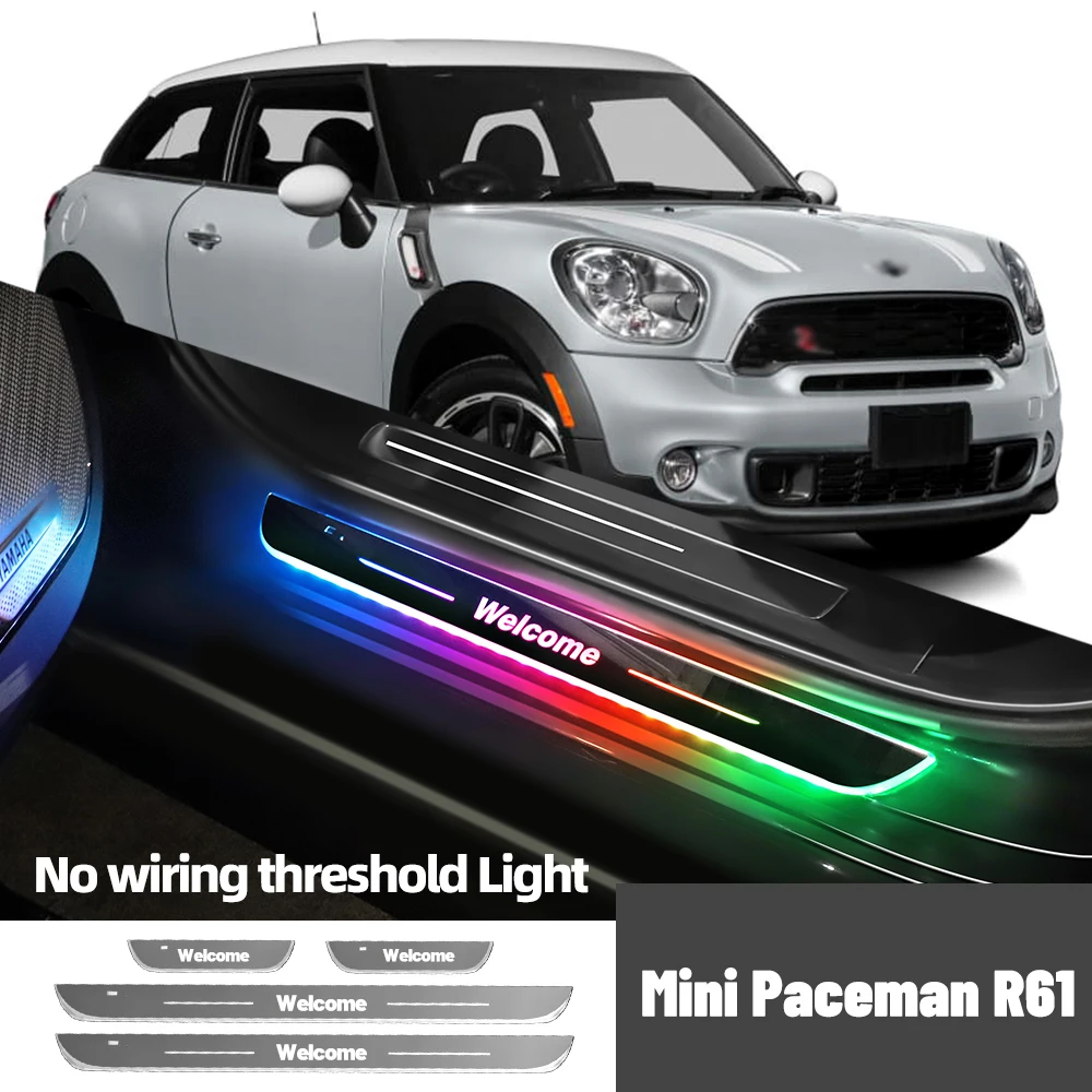 

For Mini Paceman R61 2013-2016 2014 2015 Car Door Sill Light Customized Logo LED Welcome Threshold Pedal Lamp Accessories