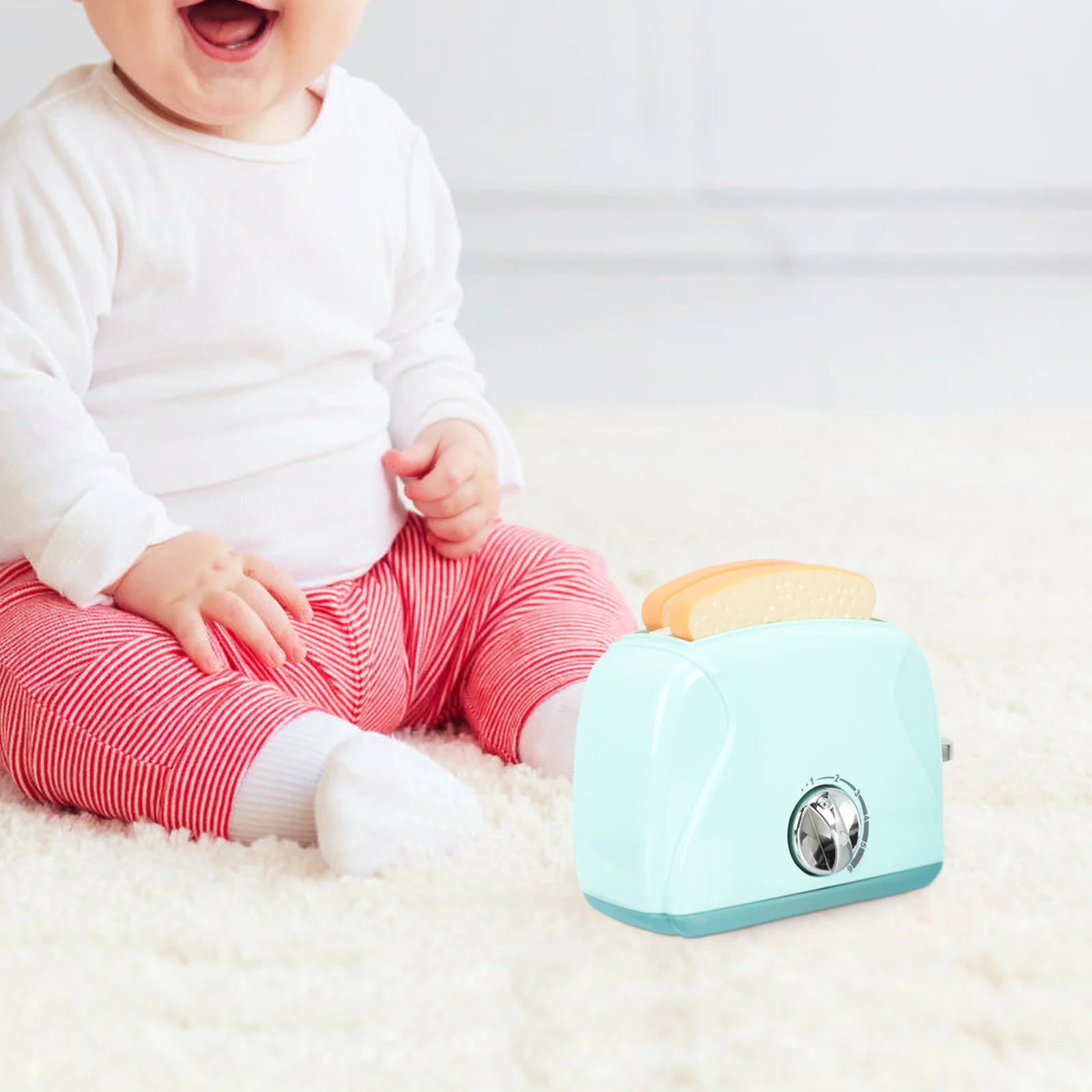 Accessori Macchina per il pane Bambino Giocattoli per bambini Tostapane in plastica per bambini Pop up