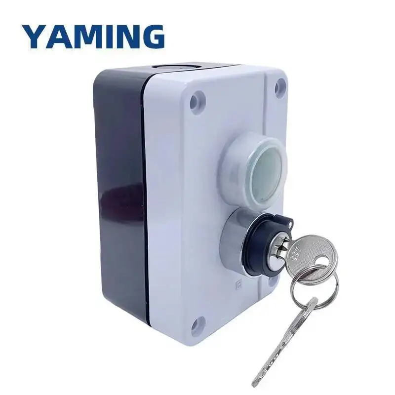 Picture 4: 2P Push Button Switch With Keys Wired ABS Waterproof Box Screws Installation For Automatic Gate Opener