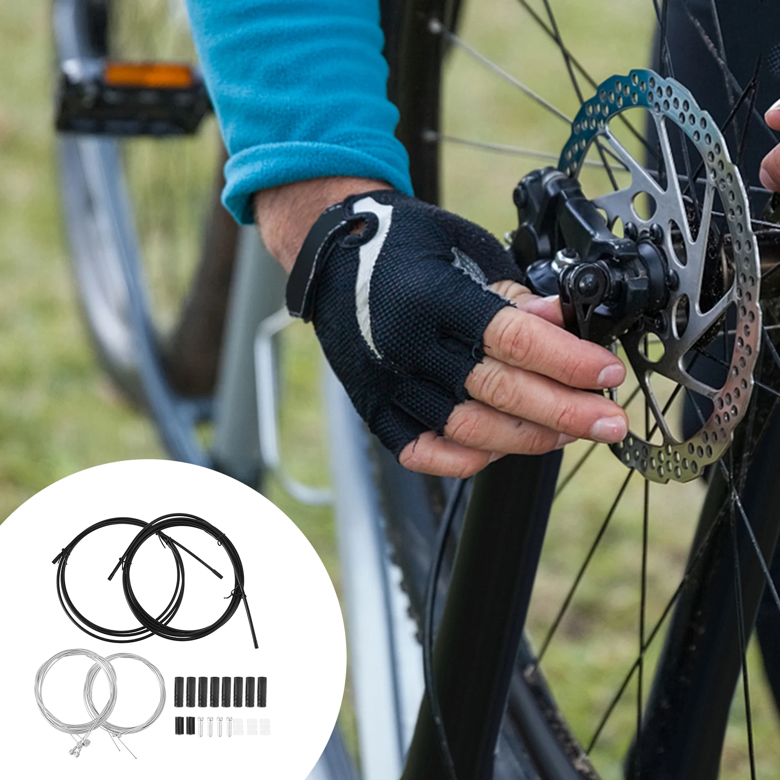 

Bike Brake Derailleur Cable Set PVC Steel Wire for Mountain Road Bikes Shifter Pull Hose Accessories Various Colors Easy Use