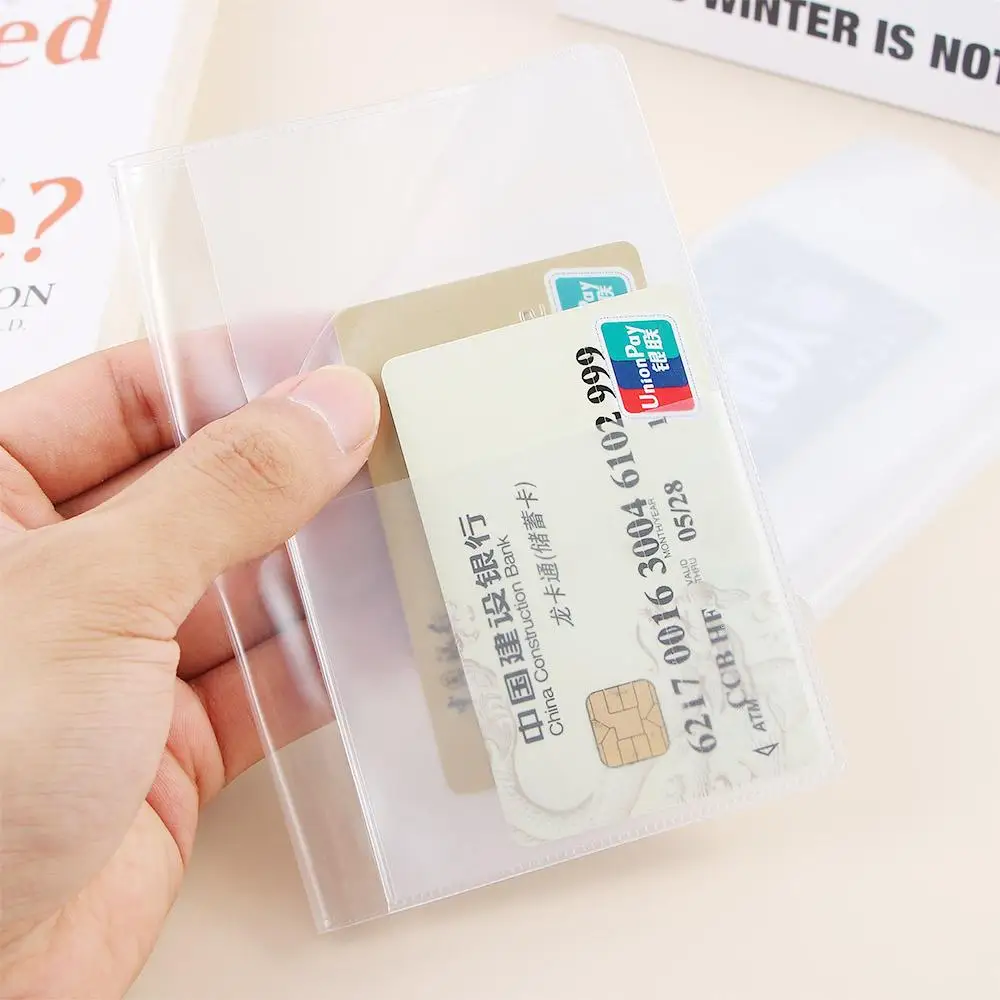 Bag PVC Waterproof Case Protector Sleeve Organizer ID Card Protective Case Holder Passport Case Transparent