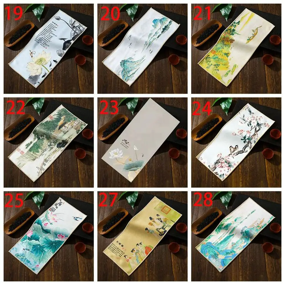 Super Absorbent Painted Household Table Cleaning Professional High-end Tea Towel Table Mats Tea Napkin Rag
