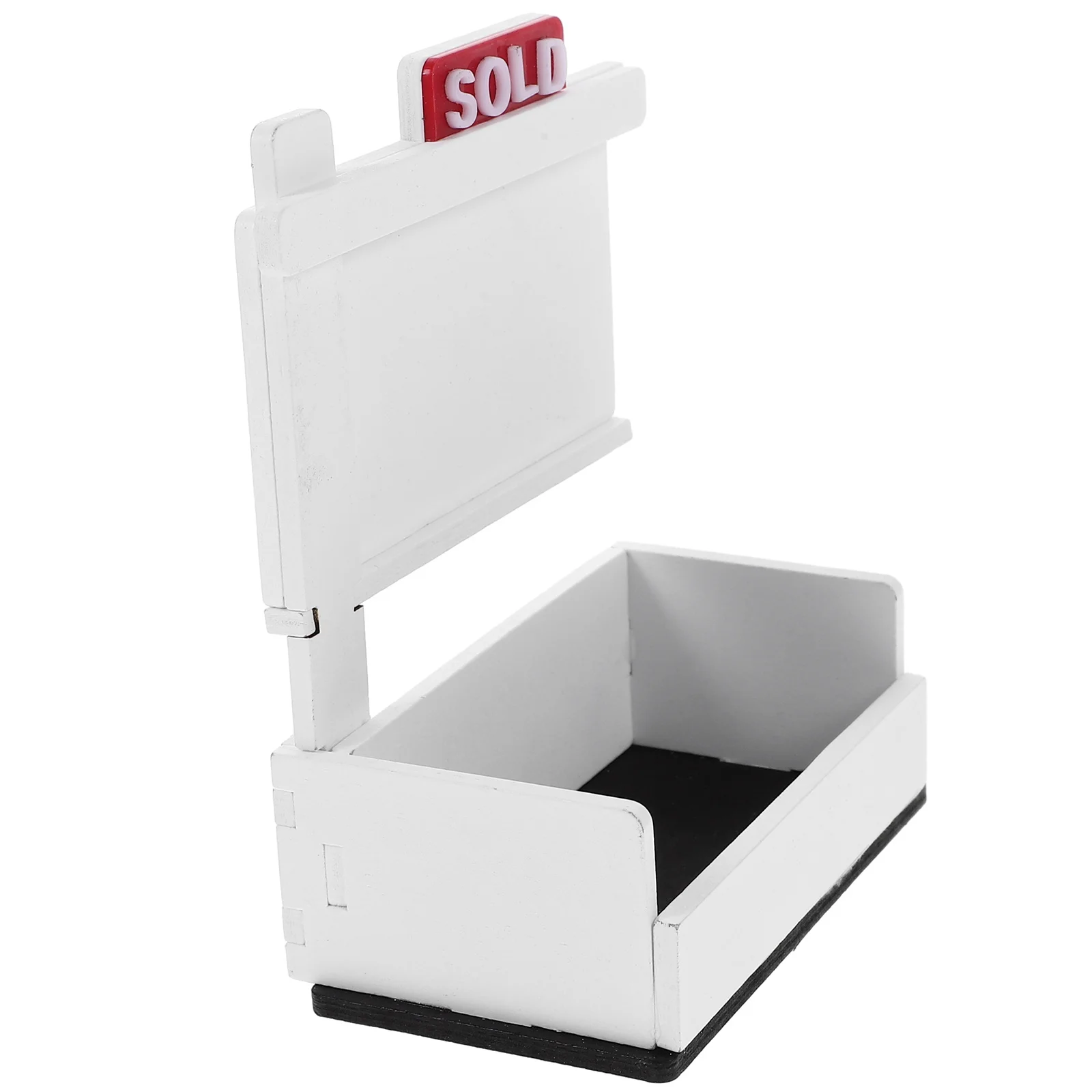 حامل بطاقة العمل عرض سعة كبيرة السلس لامعة منظم سطح المكتب بطاقات خشبية حامل صندوق تخزين بطاقات الاسم