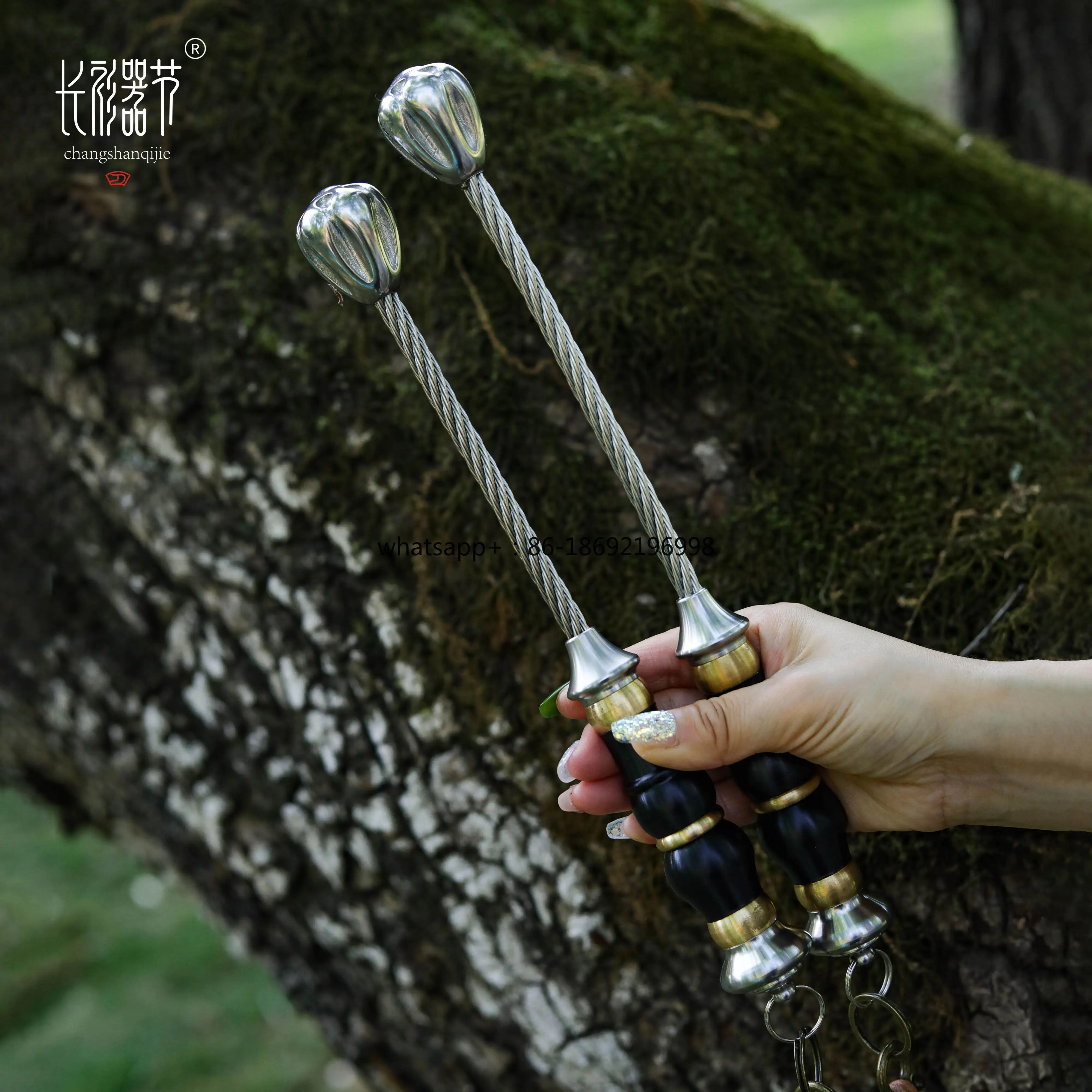 Outdoor 304 Massage Hammer Body Sleeve Hammer Self-Defense Window Survival Tool Tapping Brick Tapping Coconut Car Tool