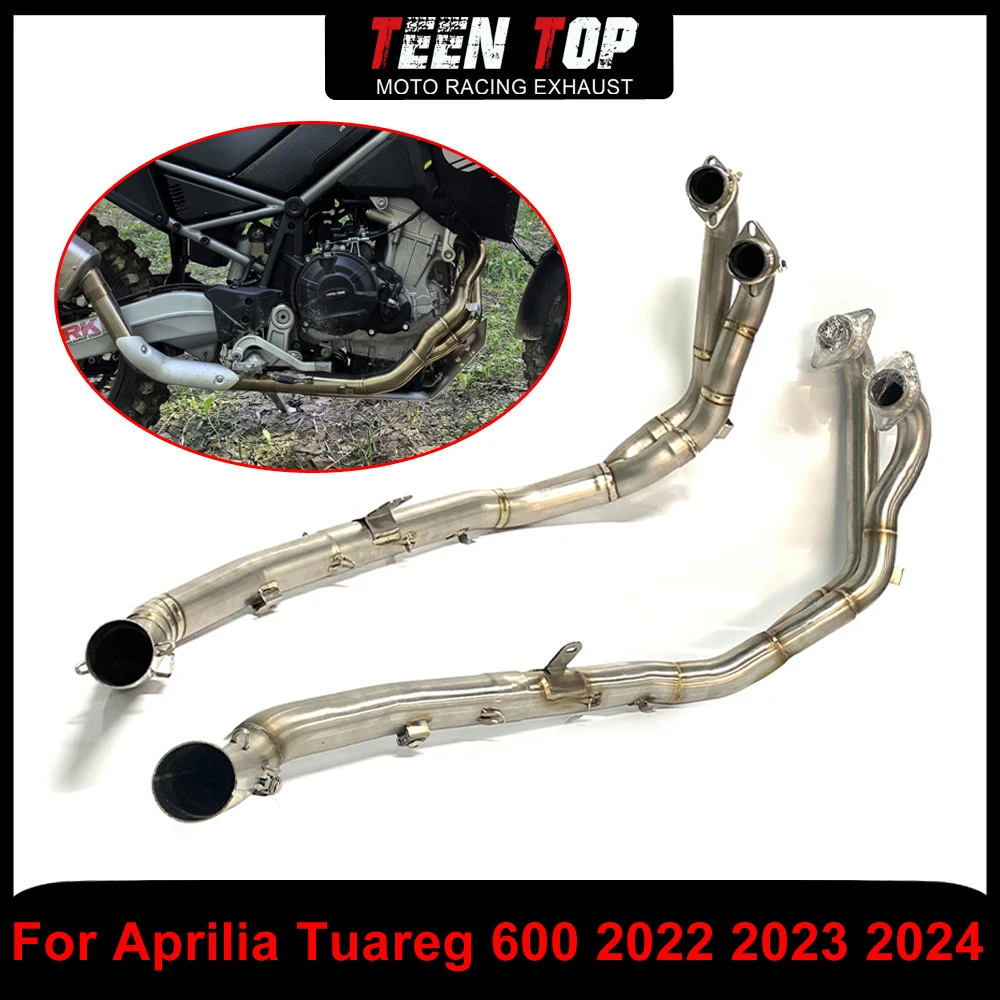 For Aprilia Tuareg 660 Front Link Pipe Connect Tube Titanium/Steel Motorcycle Escape Exhaust Elbow Tuareg 660 2022 2023 2024