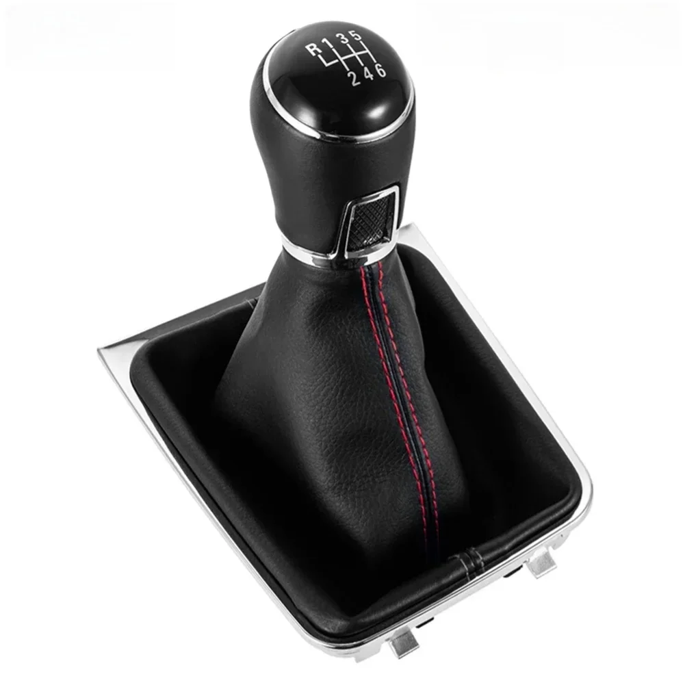 Aluminum Shift Knob Gear Shift Knob Daily Driving Black Leather Gear Shift Knob Replacement ABS Plastic Components
