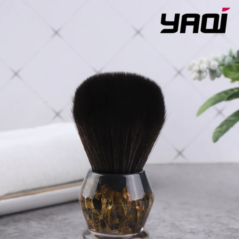 Brocha de afeitar Yaqi DEEP STONES 24 mm Pelo sintético Mango de resina Hombres Brocha de afeitar húmeda